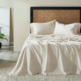 Orion Cotton Linen Blend Garment Washed Deep Pocket Bed Sheet Set